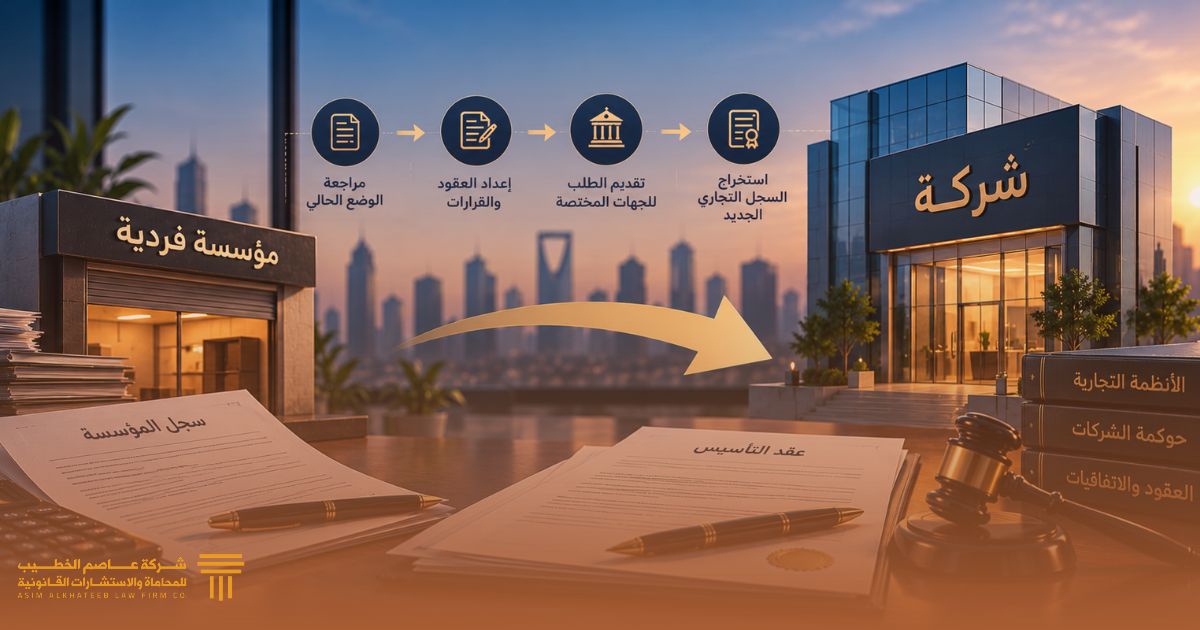 تحويل مؤسسة إلى شركة: قائمة مراجعة قانونية لصاحب النشاط
